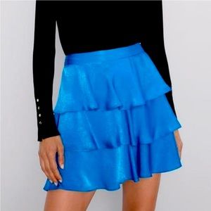 ZARA blue mini skirt !!
